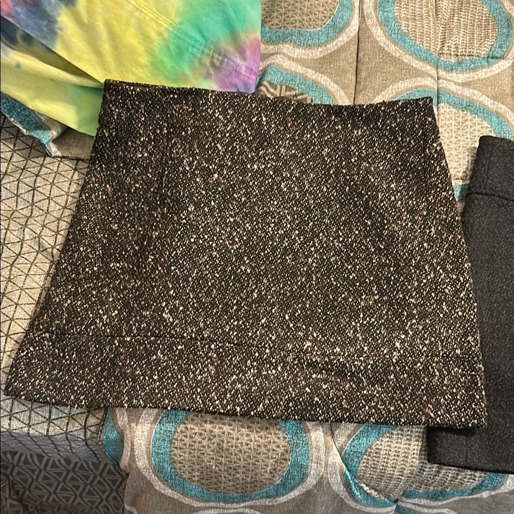 Dalia Collection Black and Tweed Mini Skirt
